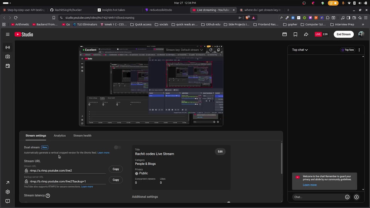 Rachit codes Live Stream - YouTube