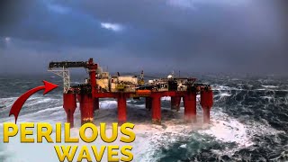Huge Oil Rigs Caught in Monster Waves
