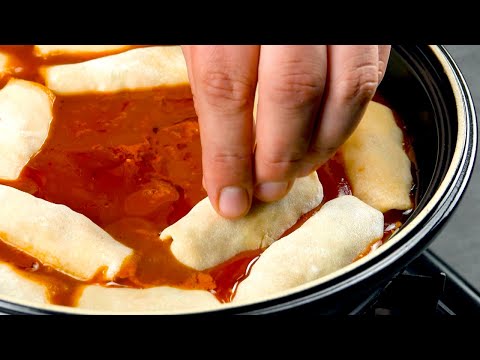 피곤한 저녁에는 냄비에 펄펄 끓여 보세요: 원팟 롤 만두