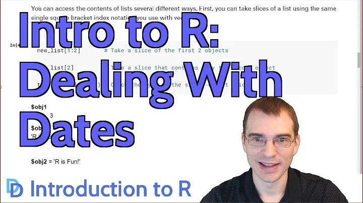 Introduction to R: Dealing With Dates