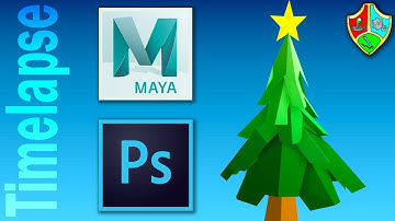 Low Poly Christmas Tree: Timelapse - Maya 2019 Under 200 Tris