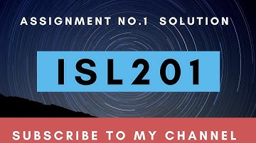 ISL201 Assignment # 1 Solution||Spring 2020||Virtual University