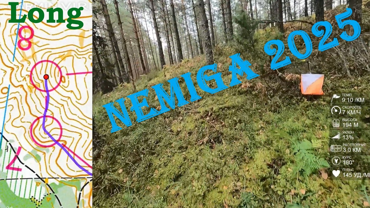 Спортивное ориентирование (headcam orienteering) - Nemiga 2025, Belarus, long - 27.09.2025