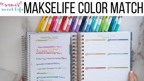 MAKSELIFE COLOR MATCHES | Mildliner, Twintone, and Clean Color Dots Match to Makselife Goal Planner