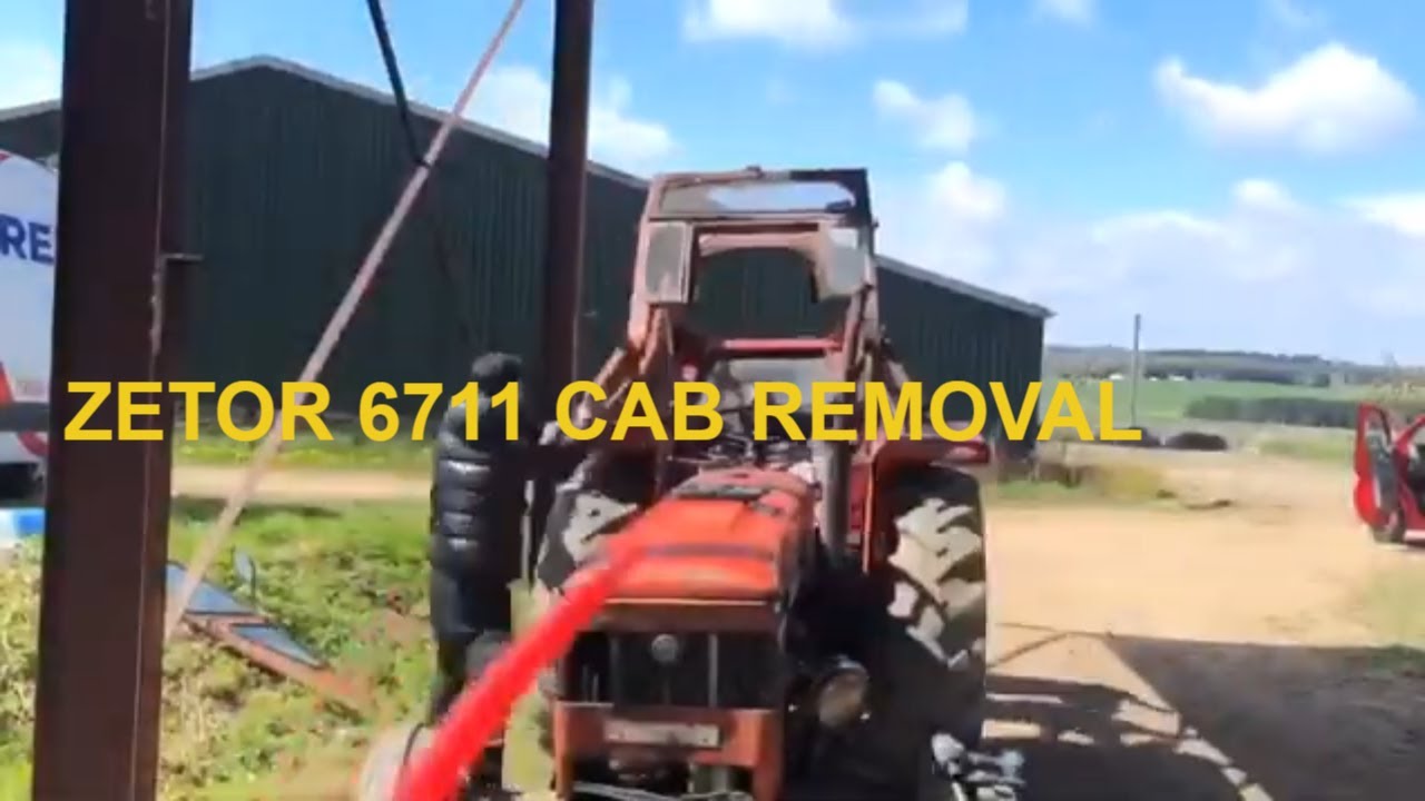 Zetor Tractor Cab Removal and Lift arm Repair oldtractor zetor YouTube