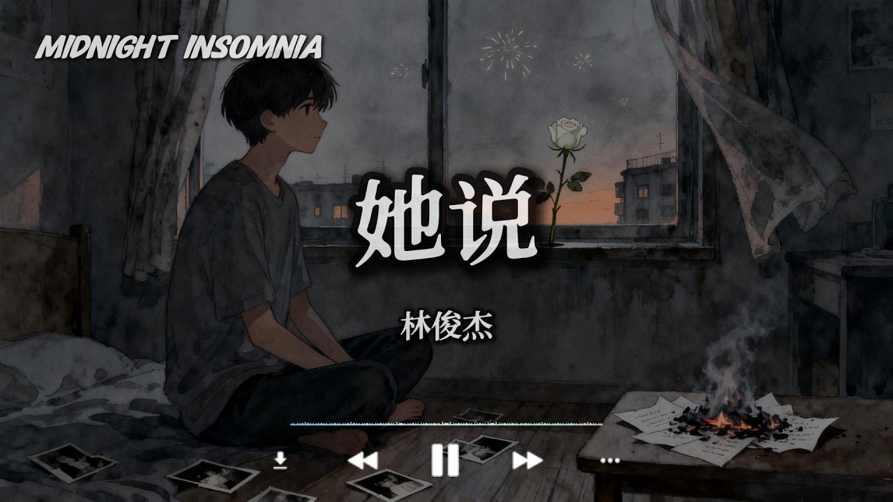 她说 - 林俊杰 (JJ Lin)「他静悄悄地来过 他慢慢带走沉默 只是最后的承诺 还是没有带走了寂寞」【动态歌词/Midnight Insomnia】