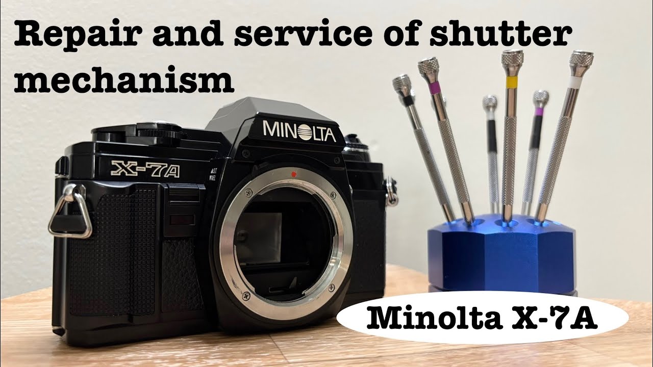 Minolta X-7A - Repair and service of shutter mechanism - YouTube