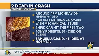 Two dead, two injured in Marshall County crash