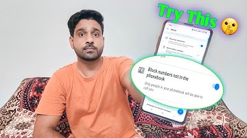 How to block number not in contact list | Block numbers not in the phonebook | block unsaved number