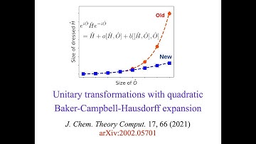 Unitary transformations with quadratic Baker-Campbell-Hausdorff expansion (arXiv:2002.05701)