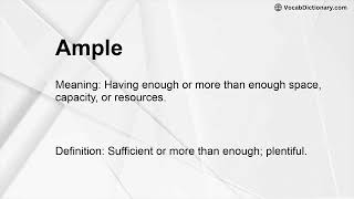 Ample Meaning