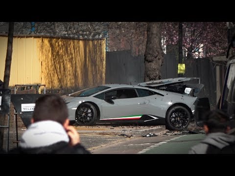 Lamborghini Huracan Performante CRASH in London
