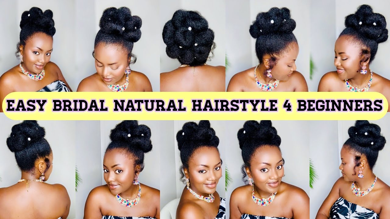 Easy & Cute l Natural Updo on 4C Hair | Beginner-Friendly Bridal Hairstyle | Detailed step-by-Step 