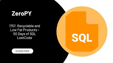 1757  Recyclable and Low Fat Products - LeetCode