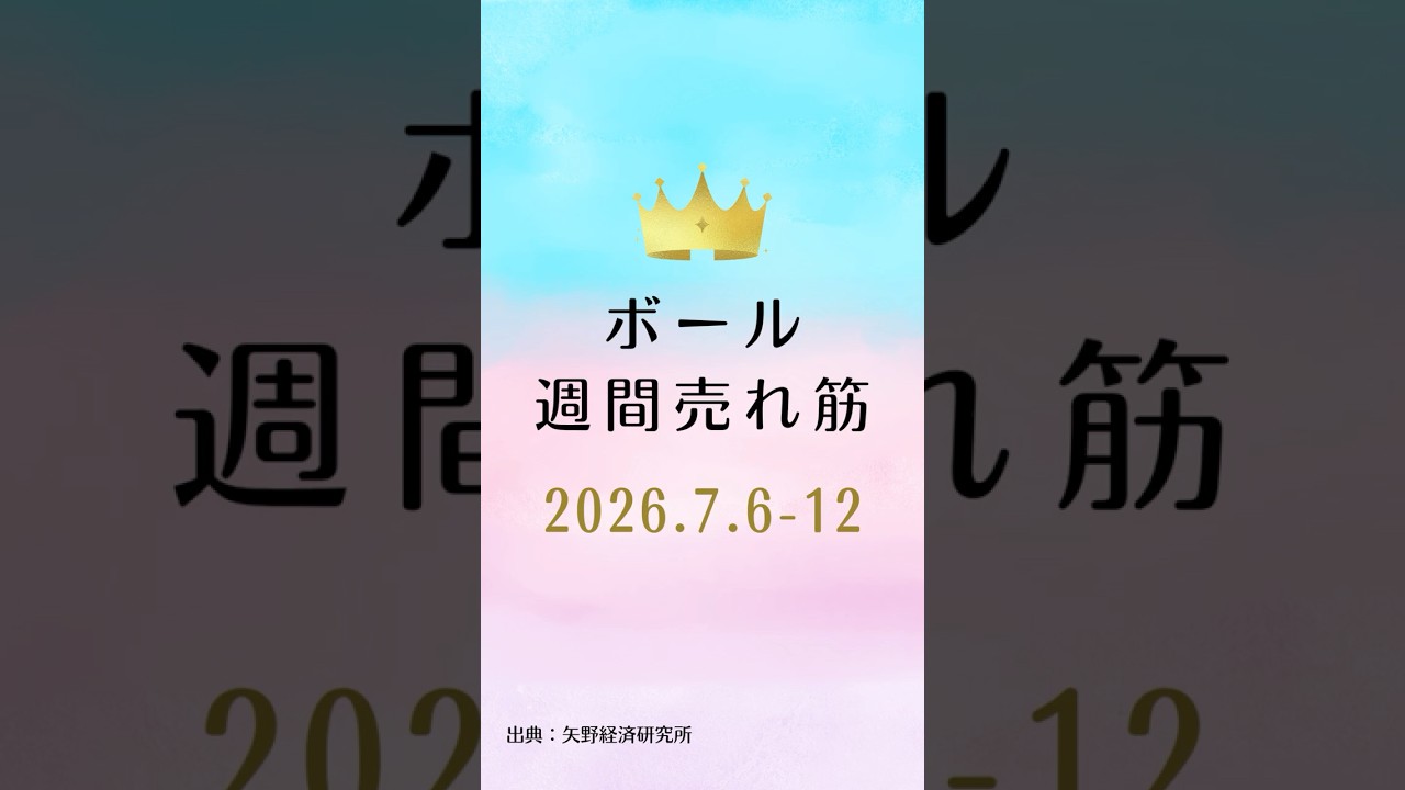 ボールの週間売れ筋ランキング【2026年7月6日〜12日】