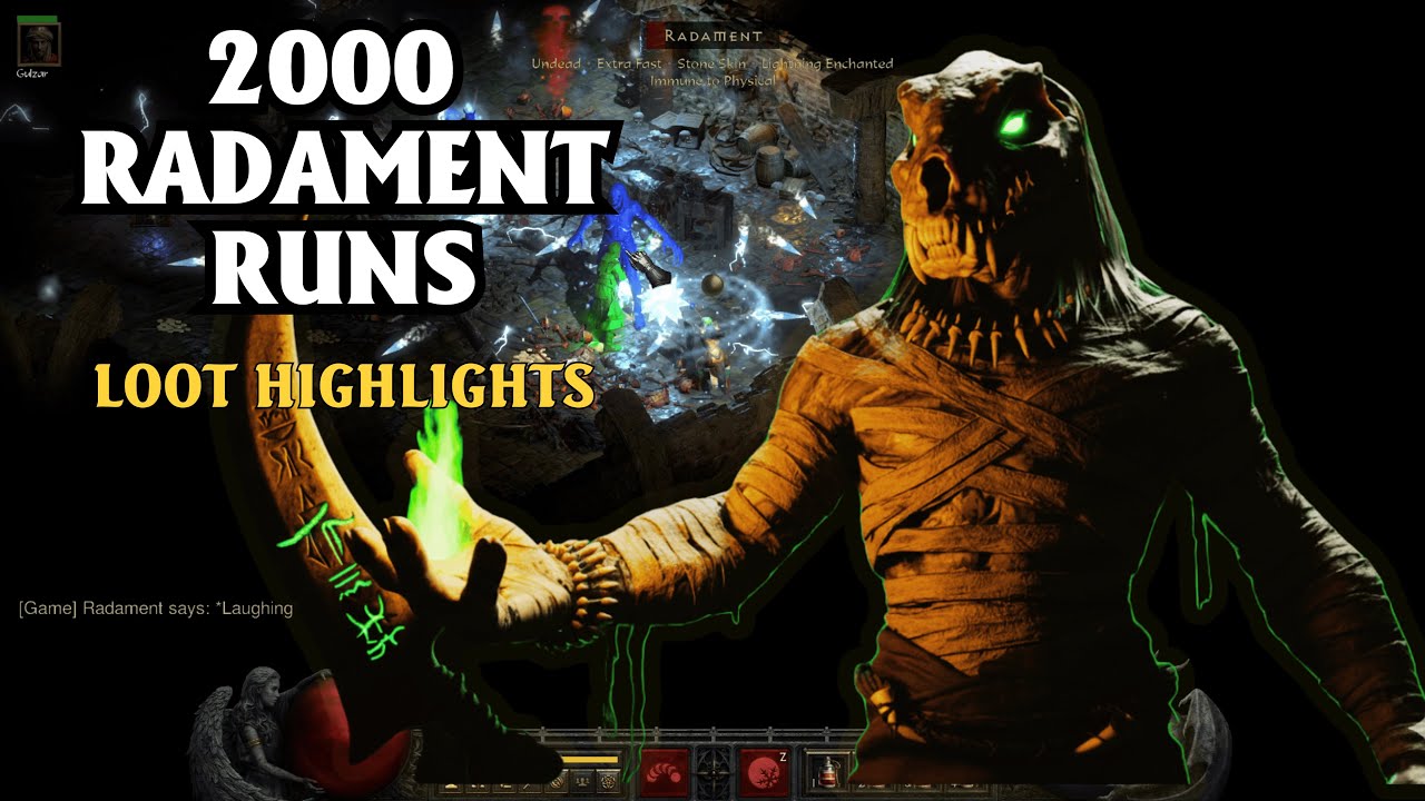 I challenged myself with 2000 Radament runs and Diablo 2 answered with a shock | D2R Loot Highlights