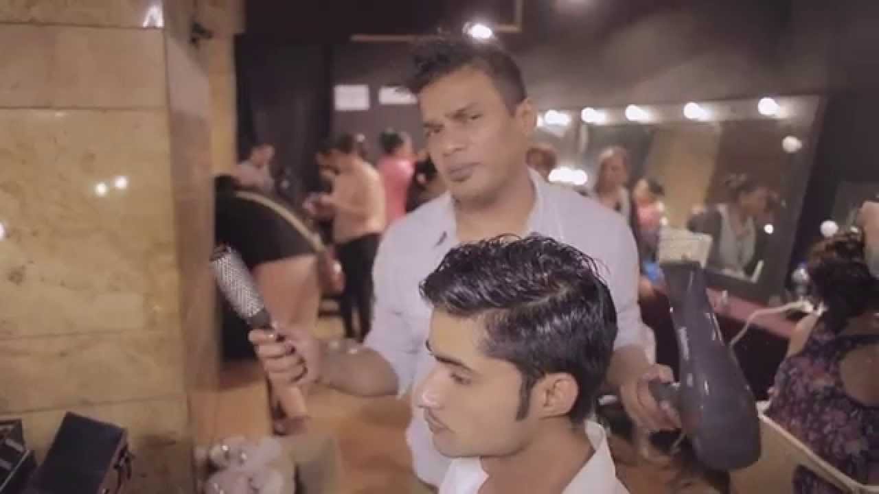 Backstage with Clint Fernandes: Bedhead @ LFW S/R 14: Male look for Rajat Tangri