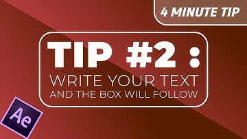 After Effects Tip 2 - automatic and scalable textbox