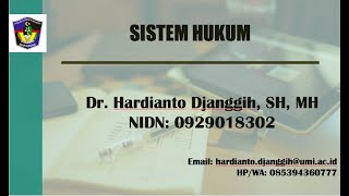Sistem Hukum II Pengantar Ilmu Hukum II FH-UMI