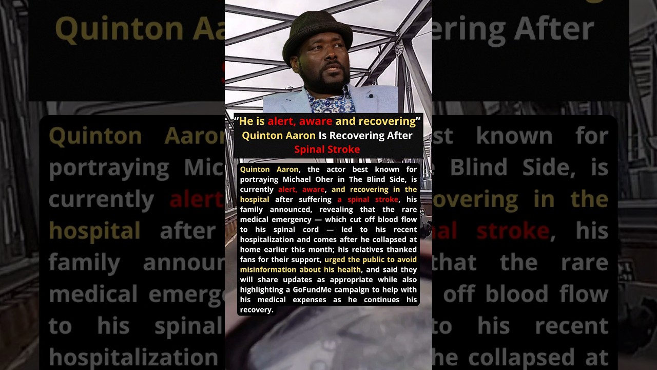 Quinton Aaron is recovering after spinal stroke 