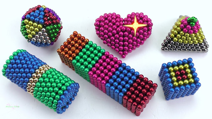 Jugando con bolas magnéticas Neocube  Colores Buckyballs para Ninos 