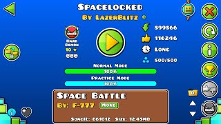 [Mobile]Spacelocked 100% + 3 coins (Hard demon) | Geometry Dash screenshot 3