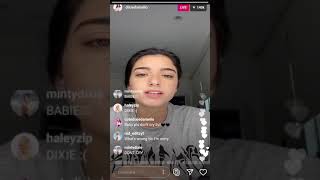 Dixie Damelio's live 8/17/20 (talking about her sad last day of school)