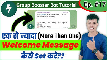 🟢 Ep 17 || How To Set More Then One Welcome Message In Telegram Group || Group Help Bot Tutorial
