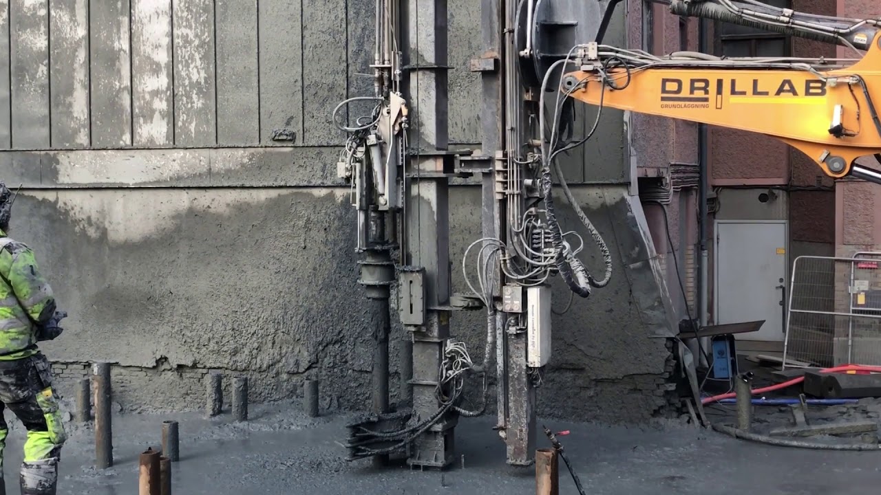 Pålning i projekt Merkur på Skeppsbron i Göteborg