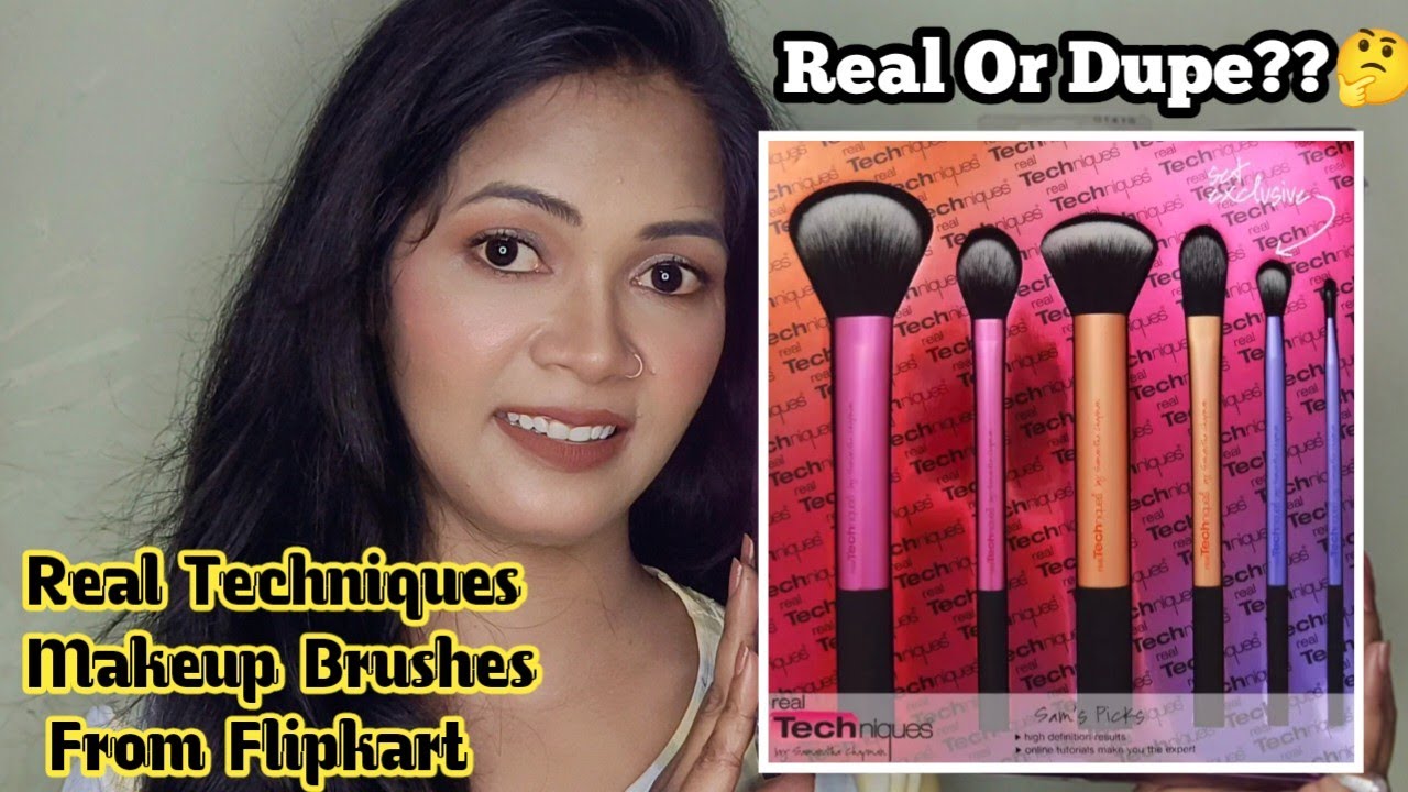 Review Real Techniques makeup brushes from Flipkart Affordable makeup brushes real or