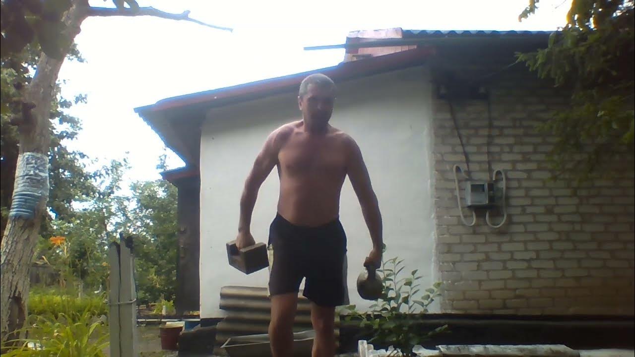 Подъем Знаменского с гирей