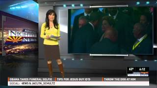 Phoenix 12 News Veteran, Lin Sue Cooney in brown boots - 10-Dec-2013