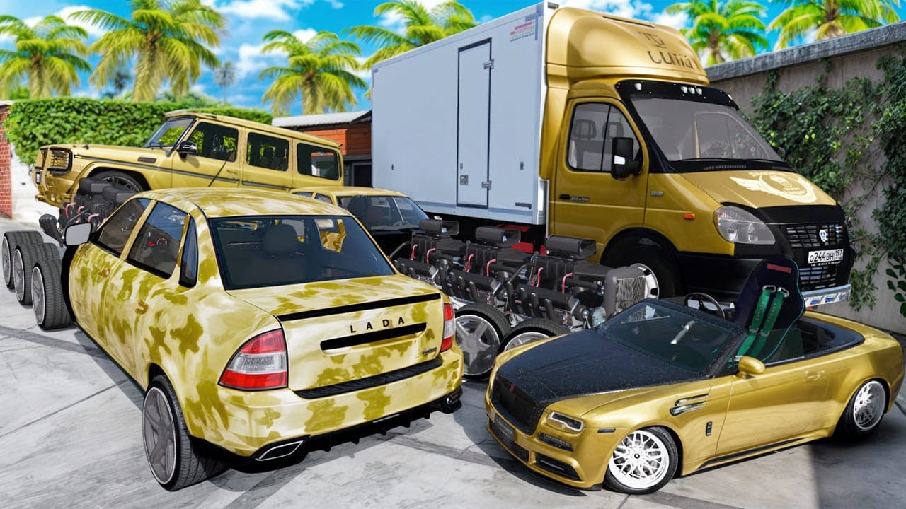 УГНАЛ КУЧУ ЗОЛОТЫХ ЧИТ ТАЧЕК В GTA 5! БИТВА ВОРОВ В ГТА 5 ОНЛАЙН!