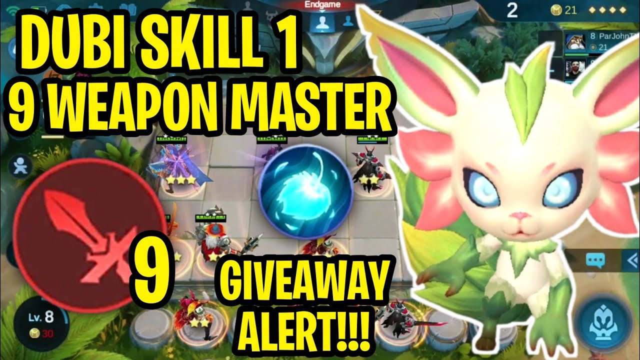 Magic Chess: Dubi Skill 1 with 9 Weapon Master