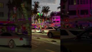Walking through Ocean Drive at sunset 📍Miami, Florida #miamibeach #travel #oceandrive
