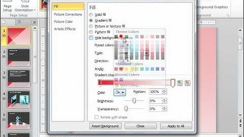 PowerPoint 2010 Tutorial Formatting the Slide Background Microsoft Training Lesson 13.3