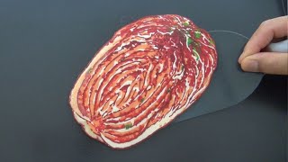 Kimchi Pancake Art 김치 Traditional Korean Pickled Cabbage Side Dish