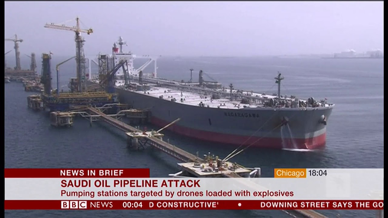 Oil pipeline attack by drones (Saudi Arabia) - BBC News - 15th May 2019