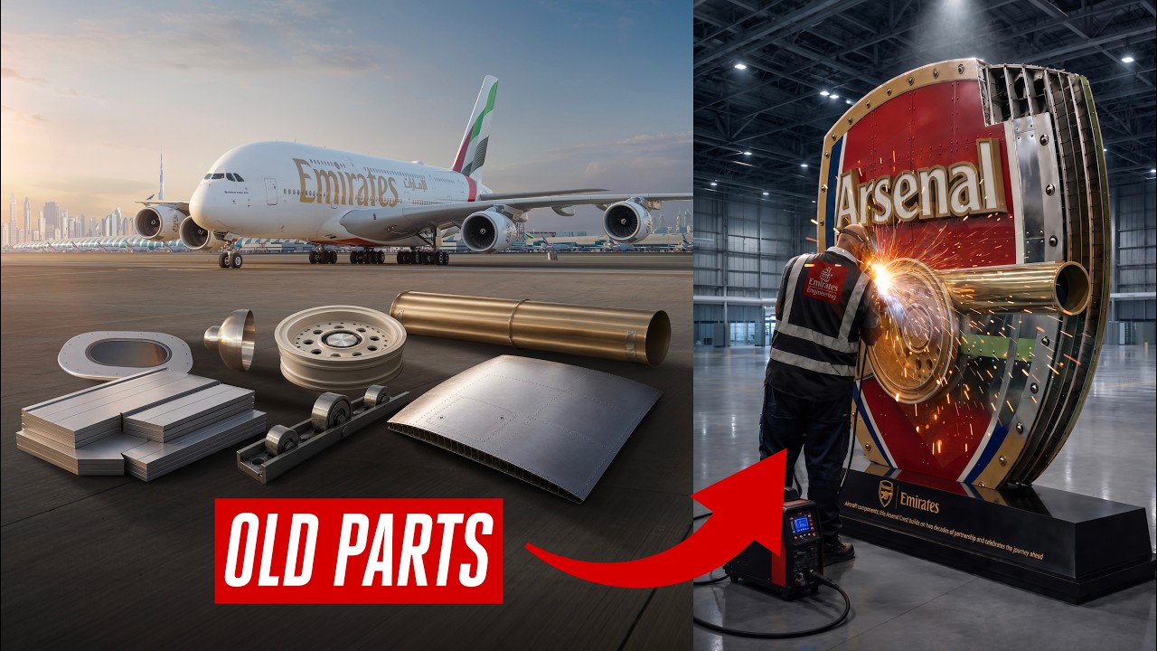 We Built the Arsenal Crest From Retired Aircraft Parts | Emirates