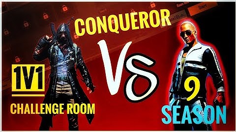 Season 9 Conqueror player challenge me 1v1 Room PUBG MOBILE #game
