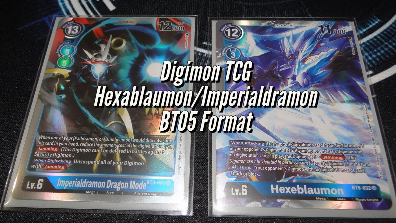 Digimon TCG Blue Hexablaumon Imperialdramon Deck (BT05 Format)