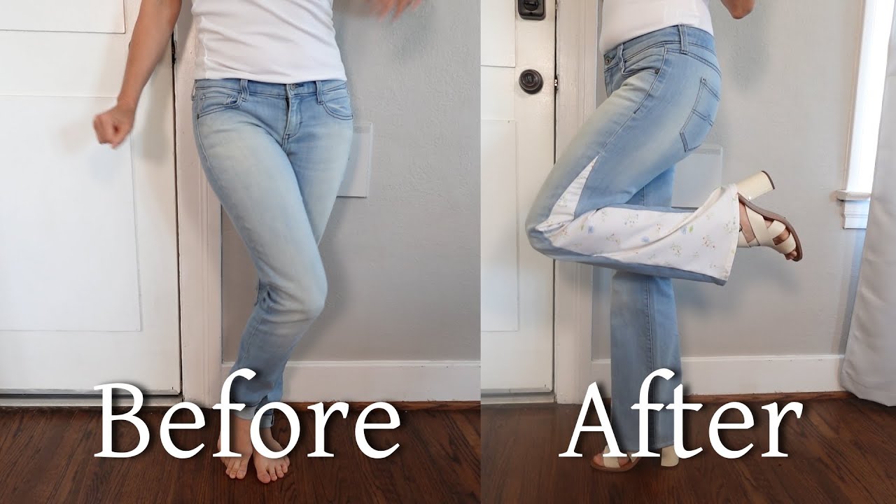 How to Upcycle Skinny Jeans into Bell Bottoms