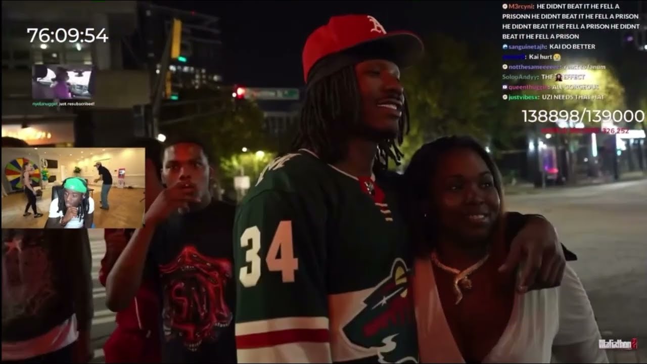 Kai Cenat reacts to Duke Dennis halloween in Atlanta at 3am