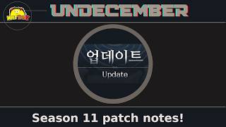 Season 11 patch notes!