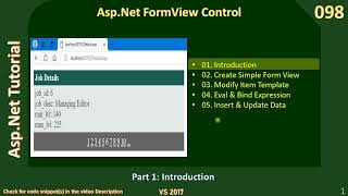 Asp Net Formview Part 1 - Introduction Asp Net Tutorial