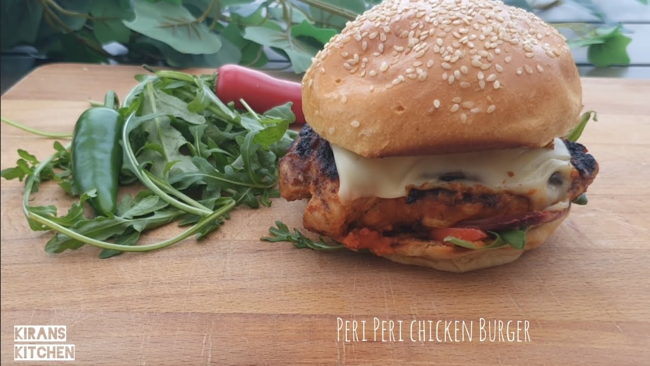 The Most incredible Homemade PERI PERI CHICKEN BURGER With Homemade Marinade Recipe