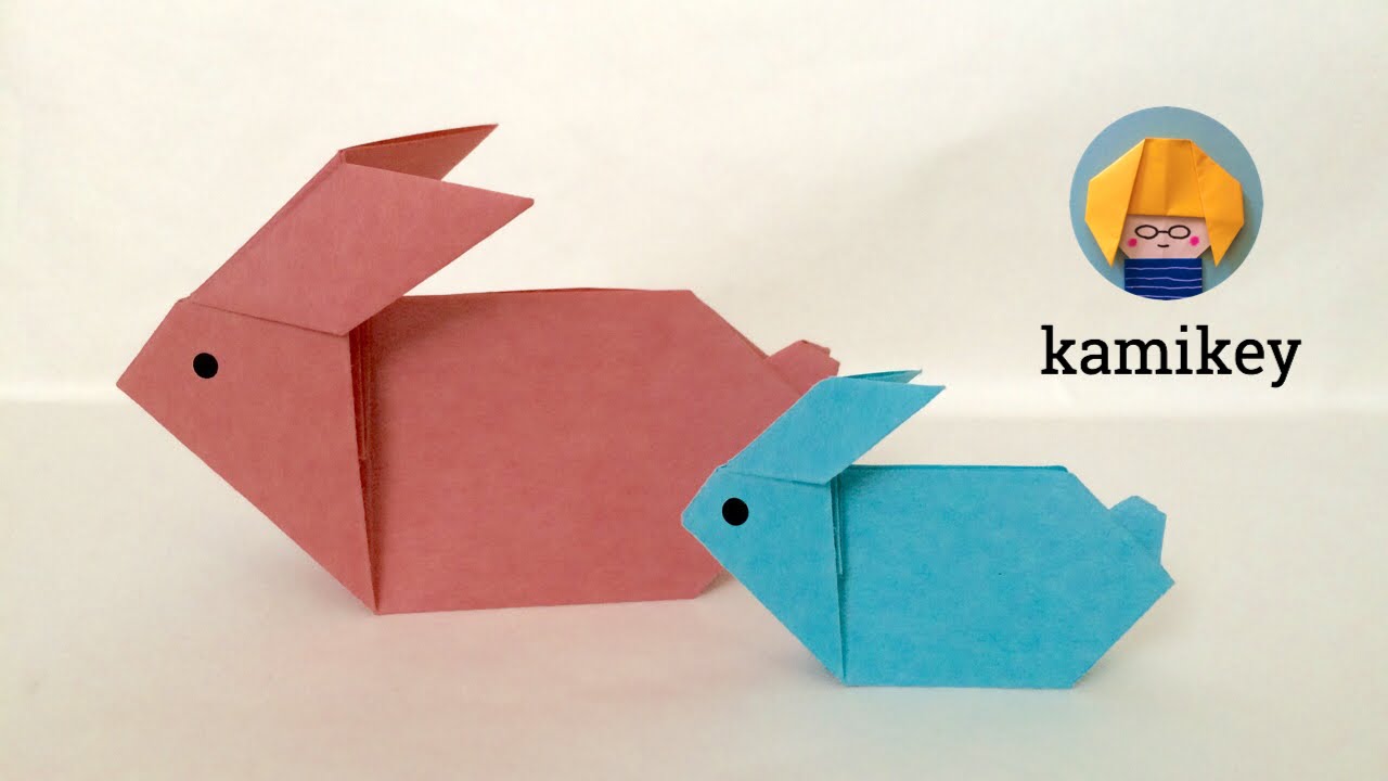 折り紙 おすわりうさぎ Origami Rabbit カミキィ Kamikey Youtube