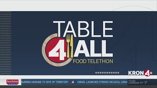 Oakland Ballers' GM Laura Geist volunteers at KRON4's "Table 4 All" Food Charity Telethon.