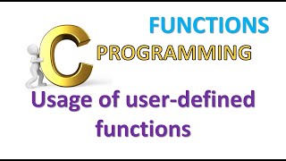 C Programming Tutorials: Usage of user-defined functions (Malayalam)