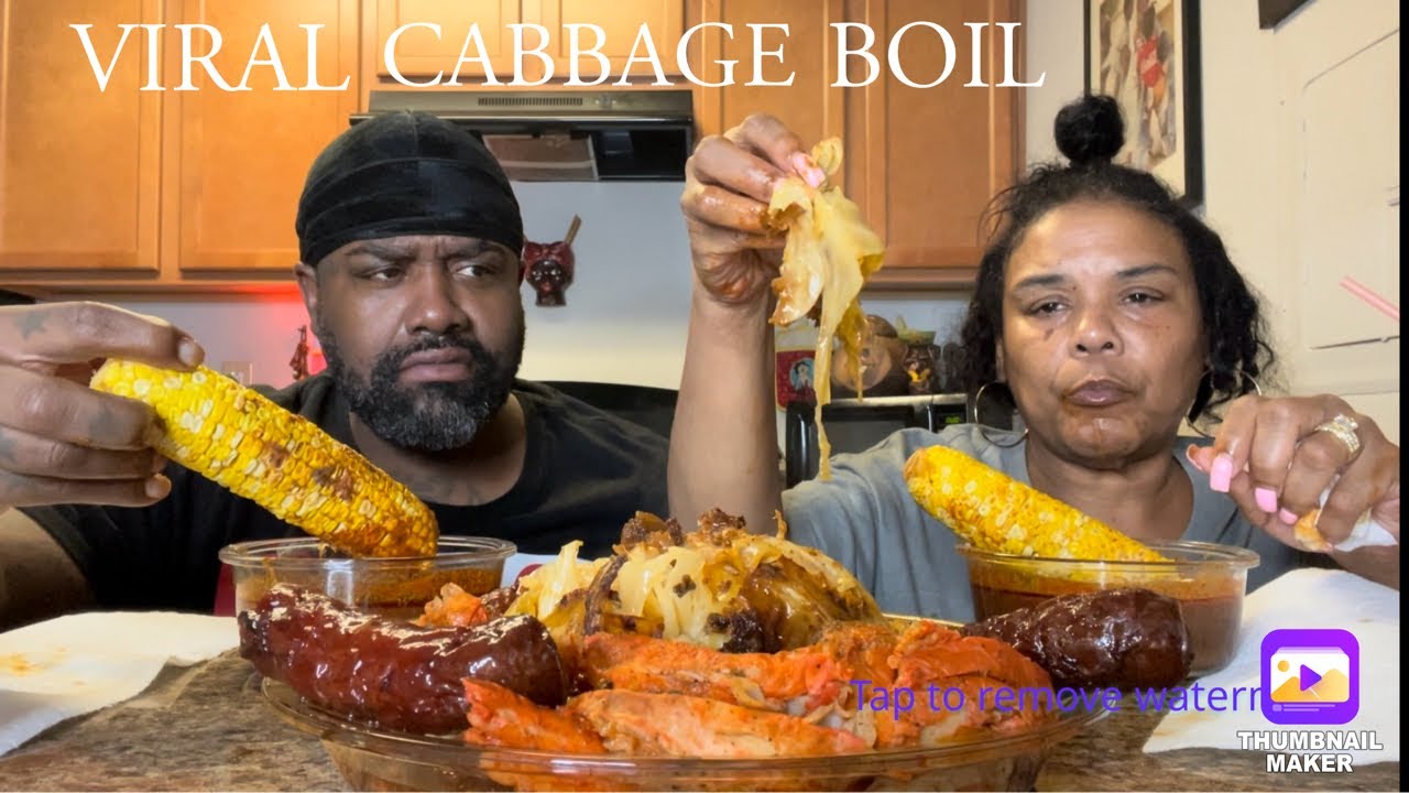 VIRAL CABBAGE 🥬 BOIL | MUKBANG 